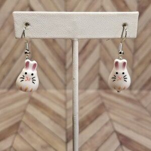 Handmade Bunny Rabbit Dangling Earrings